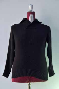 Black Collared Knit Sweater
