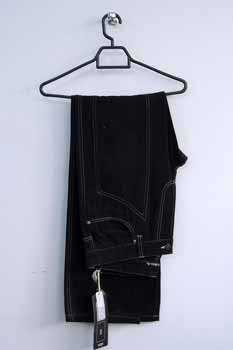 Black Contrast Stitch Jeans