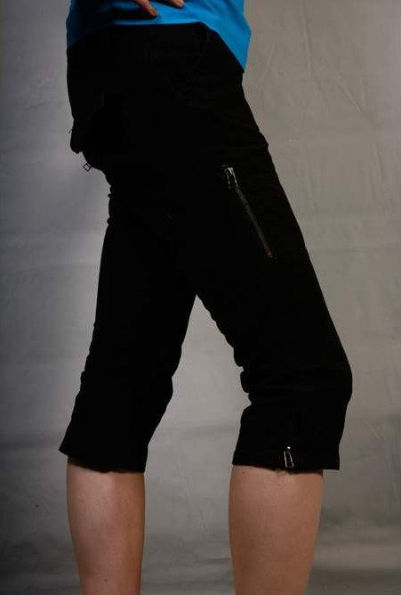 Black Zip Pocket Capri Pants