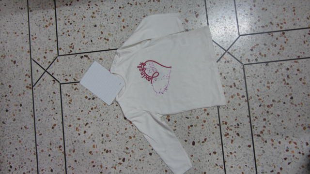 Cream Heart Print Top