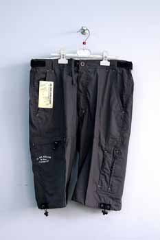 Grey Cargo Capri Pants