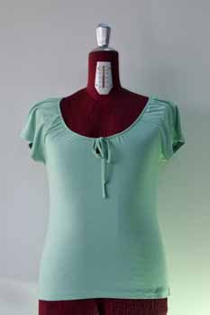 Mint Green Tie-Neck Top