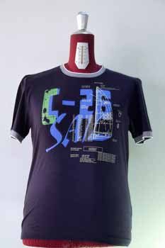 Navy Graphic Ringer Tee