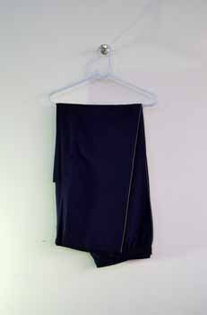 Navy Satin Track Pants