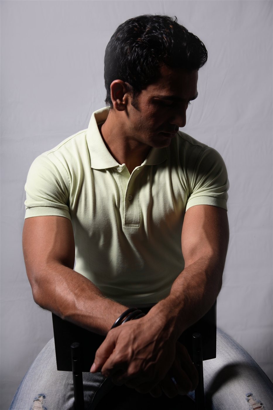 Pale Green Pique Polo Shirt