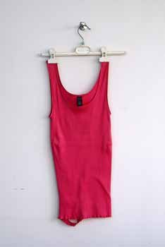 Pink Ribbed Tank Top