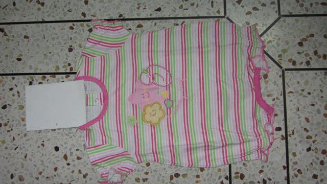 Pink Striped Floral Romper