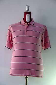 Pink Striped Polo Shirt