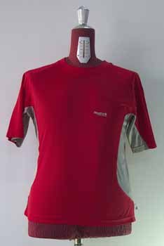 Red Athletic Panel Tee