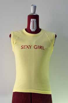 Yellow Sleeveless Graphic Tee